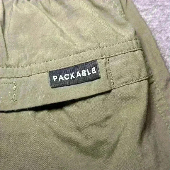 Columbia Nylon GRT Convertible Cargo Pants  Packable Windbreaker Green Mens Med - Picture 5 of 12